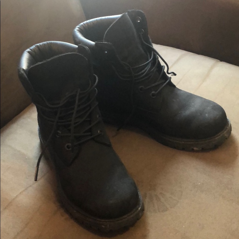 Black Timberland Boots Size 8